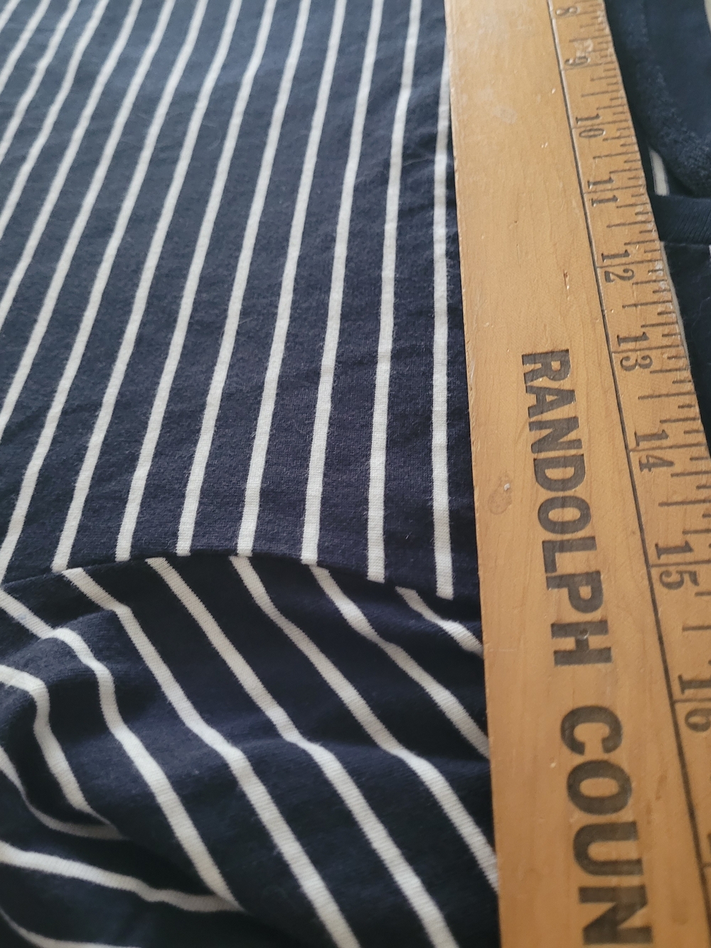 Women's Monoprix French Striped Tee Navy And White Size L - Picture 8 of 8